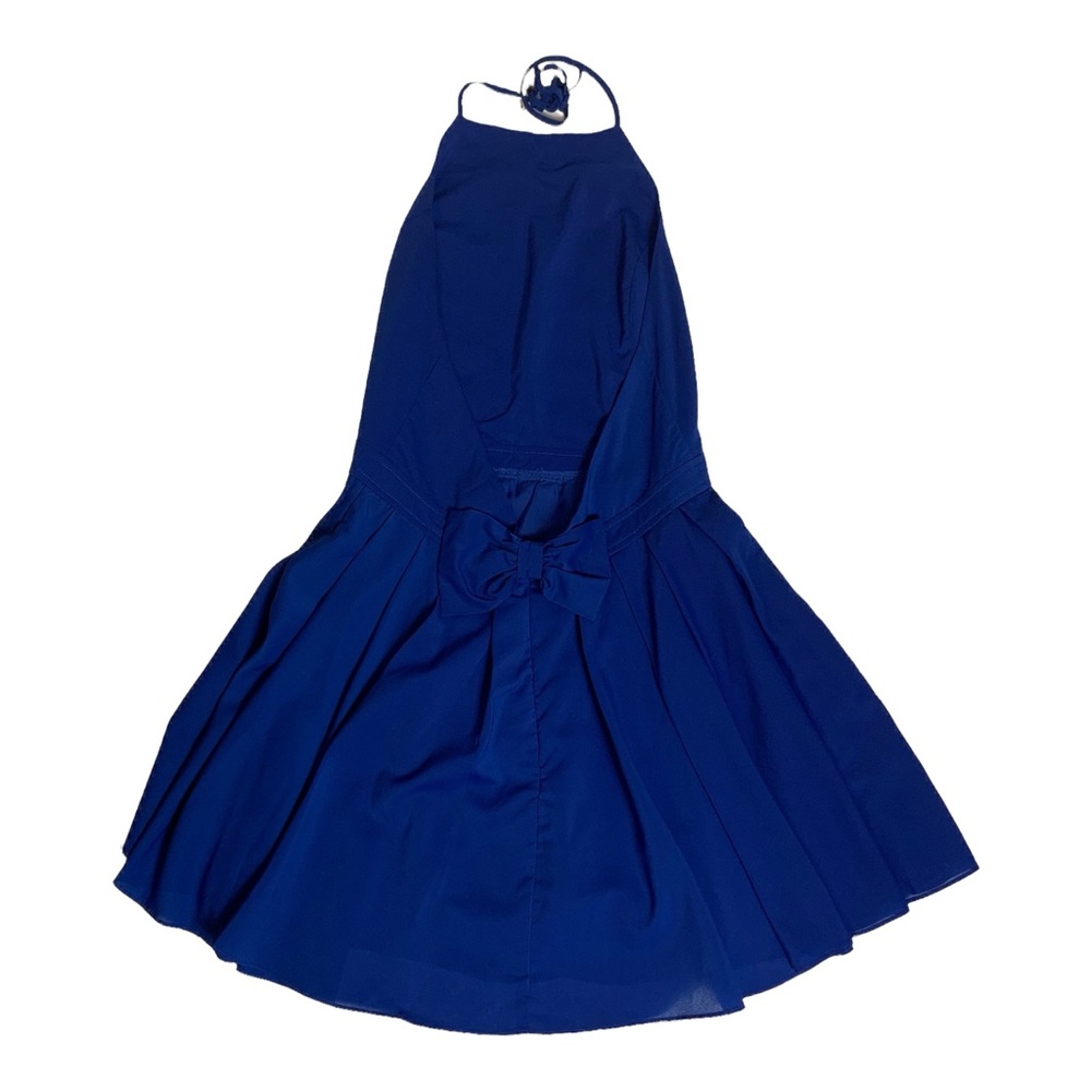 Double Zero Blue Halter Backless Dress - image 2